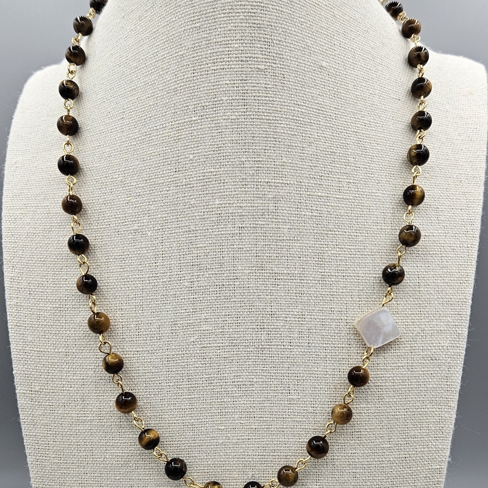 Tiger Eye Beaded Necklace